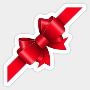 Red bow symbol Sticker